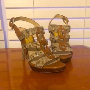 Michael Kors snake  skin and leather heel